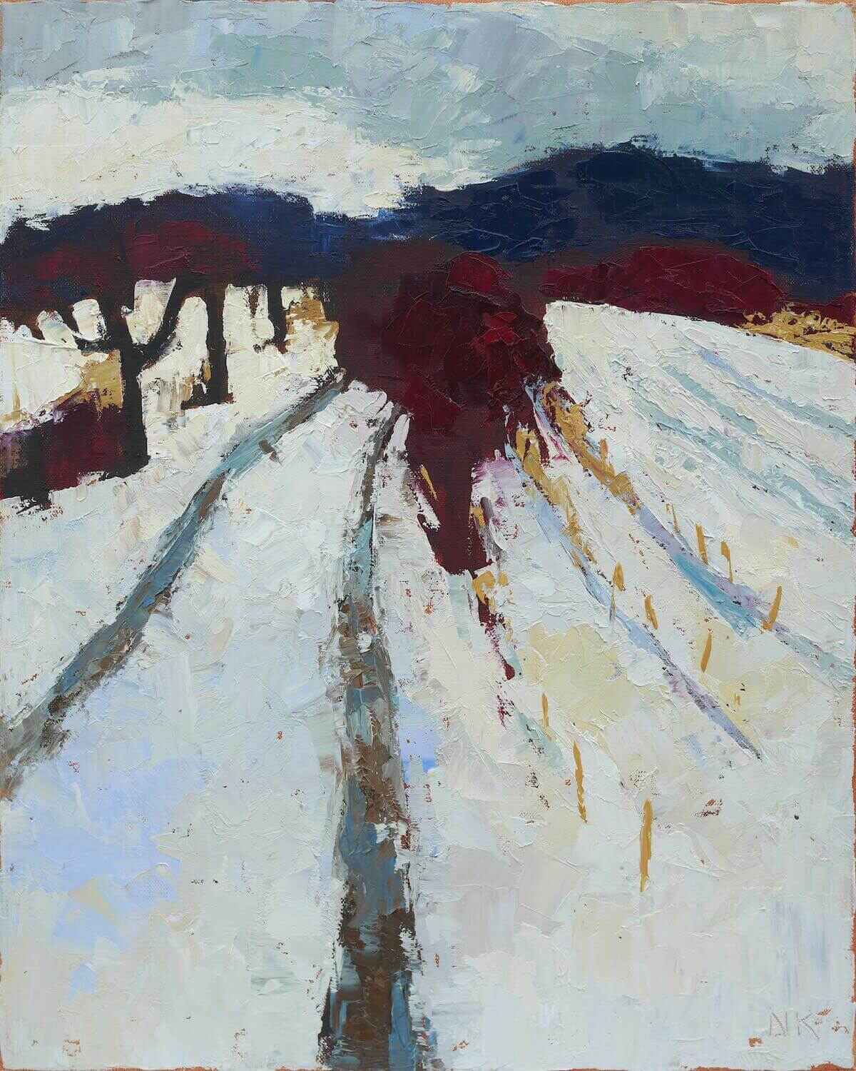 Winter, 50x40cm, oil