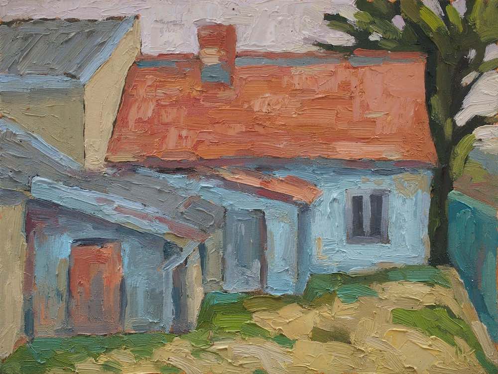 Lomza, old house, 30x40cm, oil