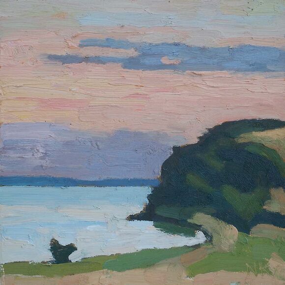 Groß-Zicker, evening mood, 20x20cm
