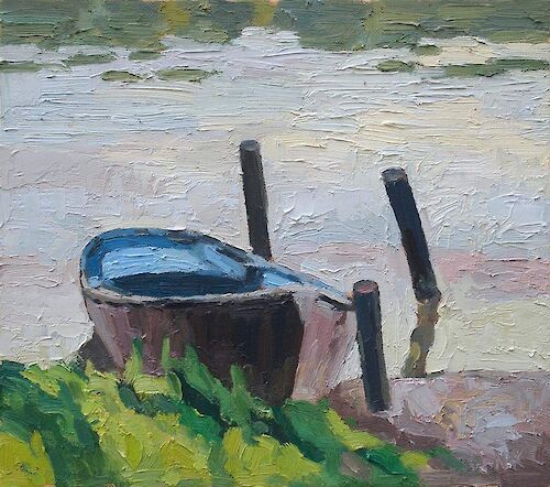 lonely boat, 35x40cm