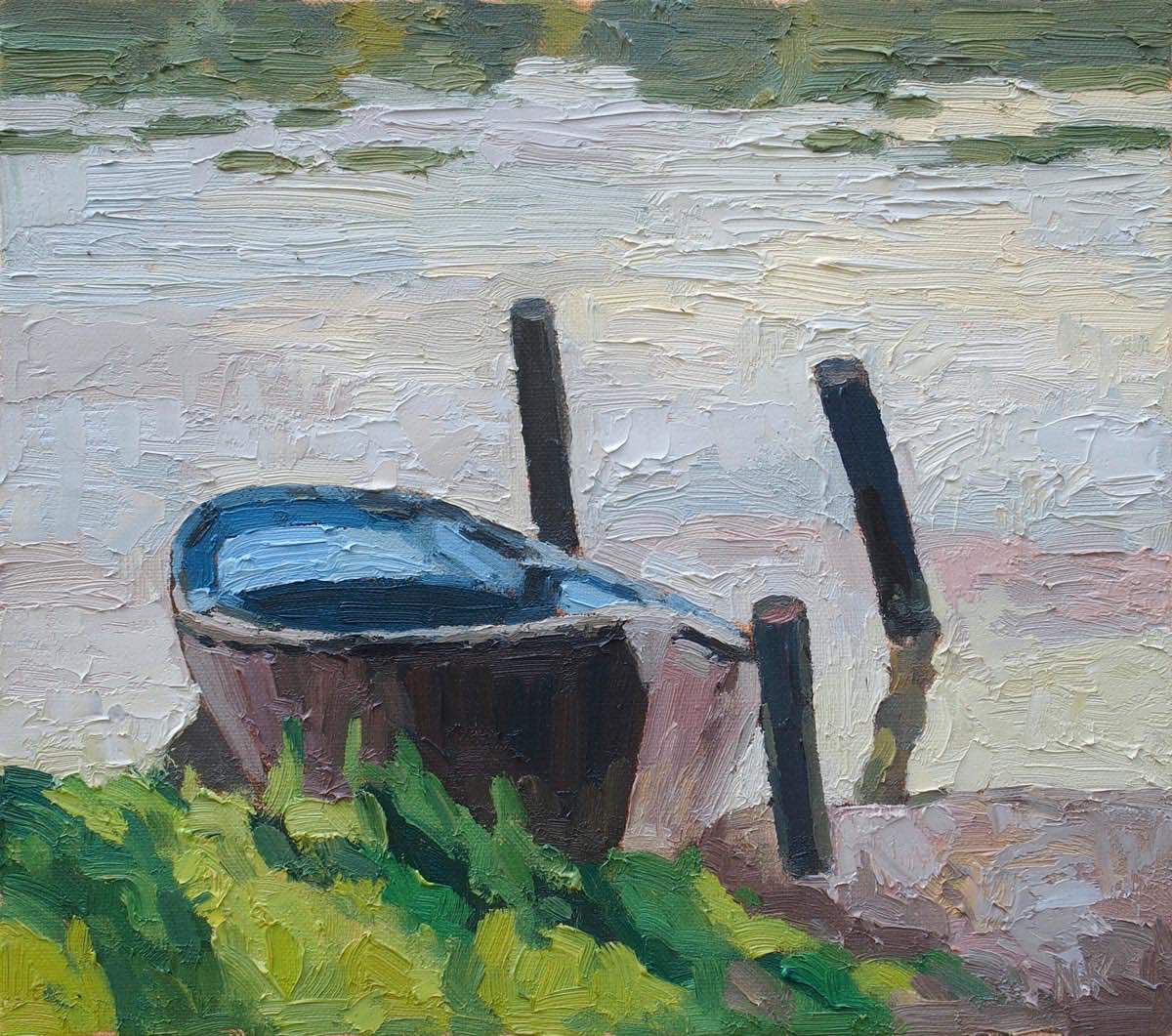 lonely boat, 35x40cm