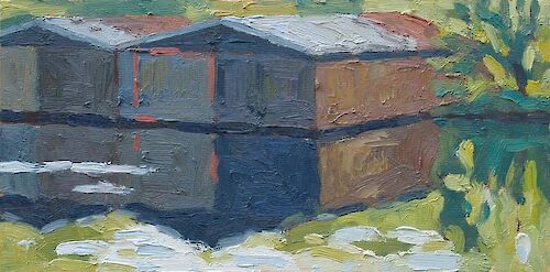 boat sheds, Bredereiche, 10x20cm