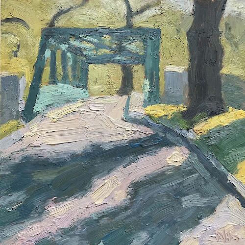 Triglaw Bridge, 20x20cm, oil