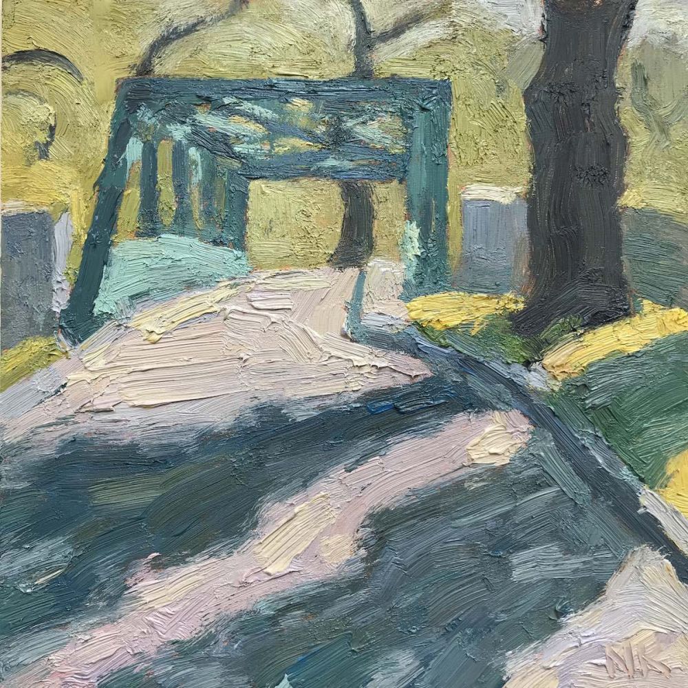 Triglaw Bridge, 20x20cm, oil
