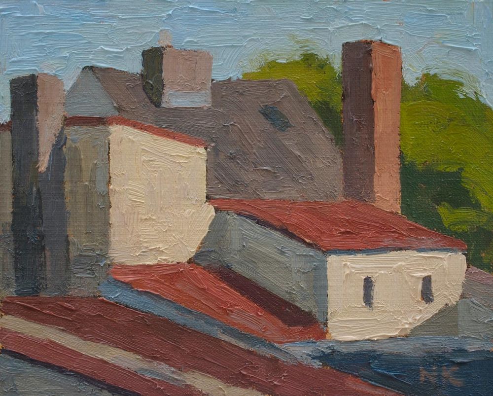 Dächer in Lehnin, 25x20cm