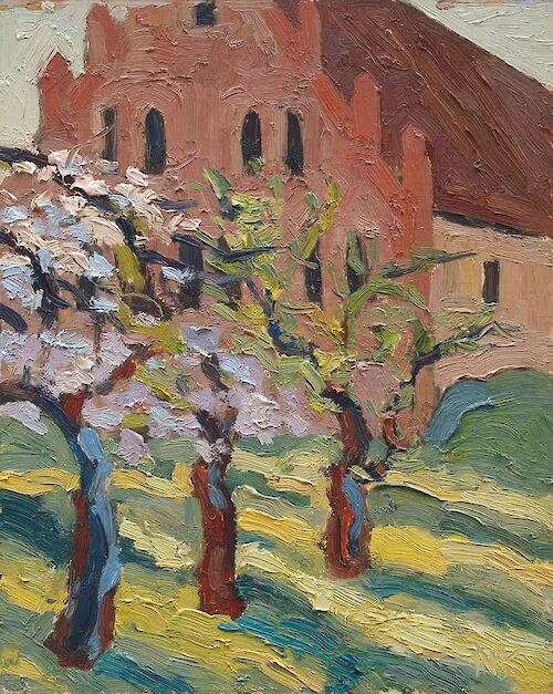 Old storage house in Lehnin, 24x30cm