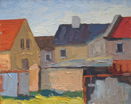 Hinterhof in Lehnin, 24x30cm