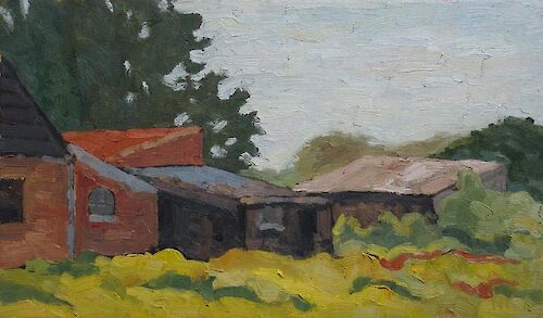 Farm buildings in Rijksdorp, 30x50cm