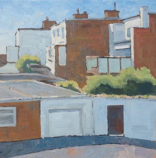 houses in Katwijk, 50x50cm