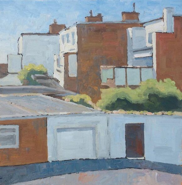 houses in Katwijk, 50x50cm