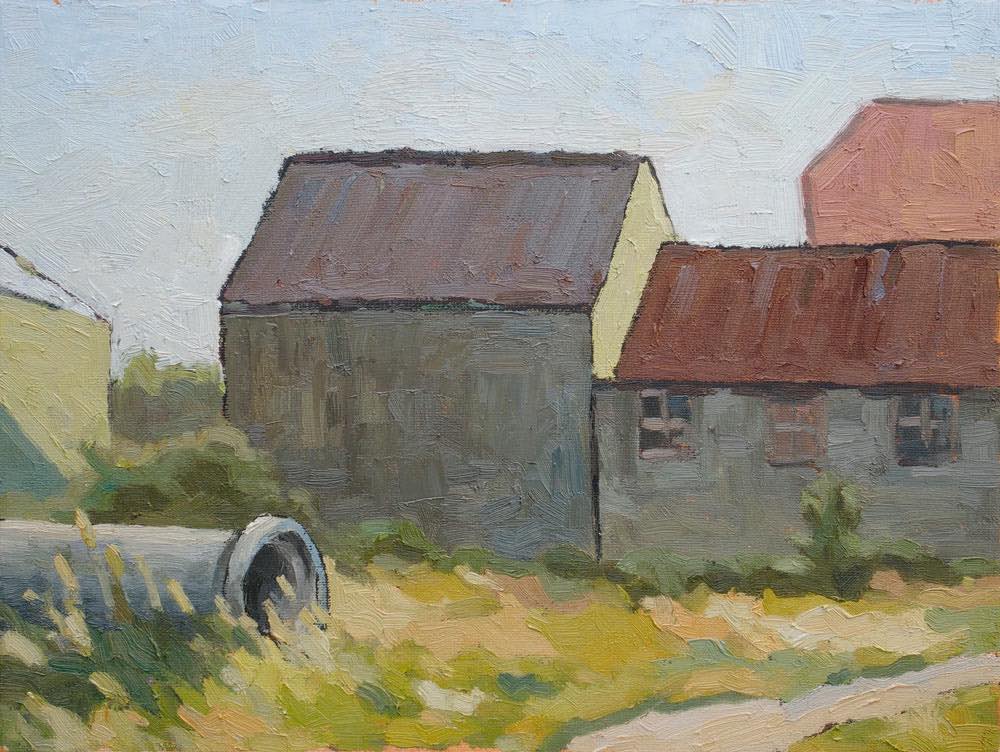 Farm buildings in Rijksburg, 30x40cm