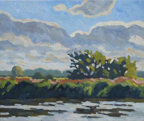 Landscape near Prerow, 50x60cm, Öl