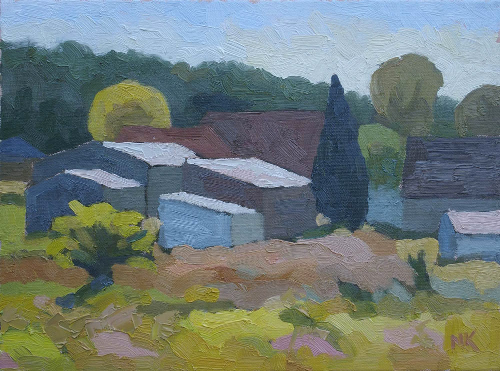 Landscape near Altthymen, 30x40cm, oil