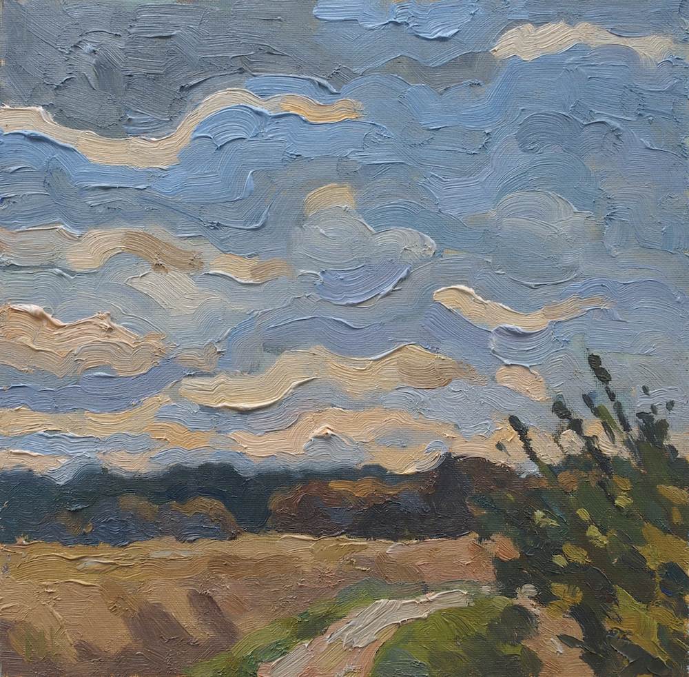 After the rain, Wieck/Darß 30x30cm, oil