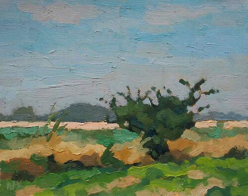 Before the rain, Rügen, 20x25cm, oil