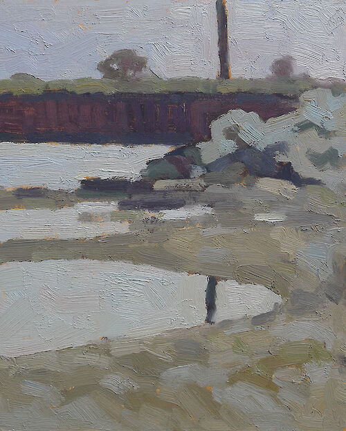 Old harbour, Baltic sea , 30x24cm, oil