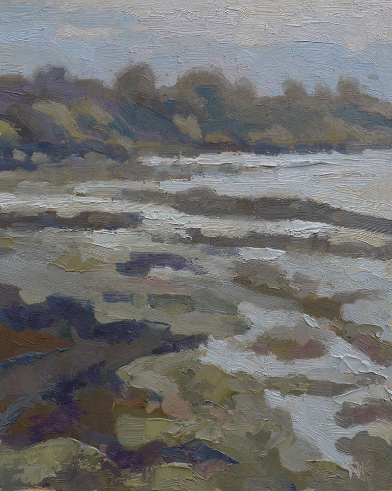 Strand an der Ostsee, 30x24cm, Öl