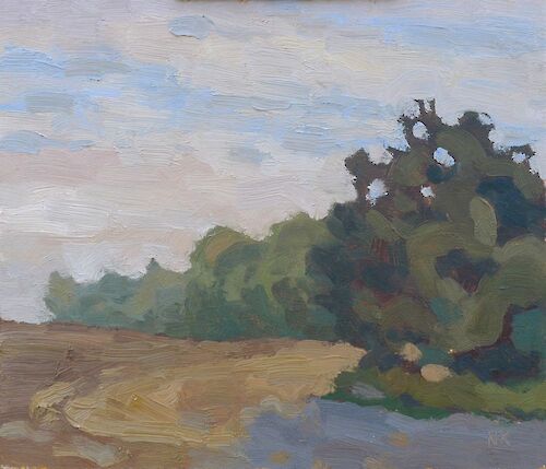 Landschaft bei Werneuchen, 24x30cm, Öl