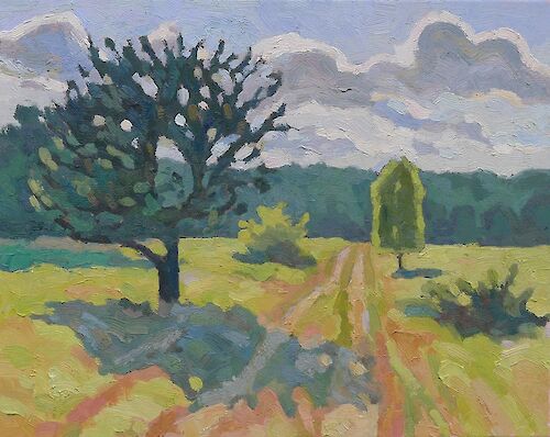 Landscape near Retzow, 40x50cm, oil