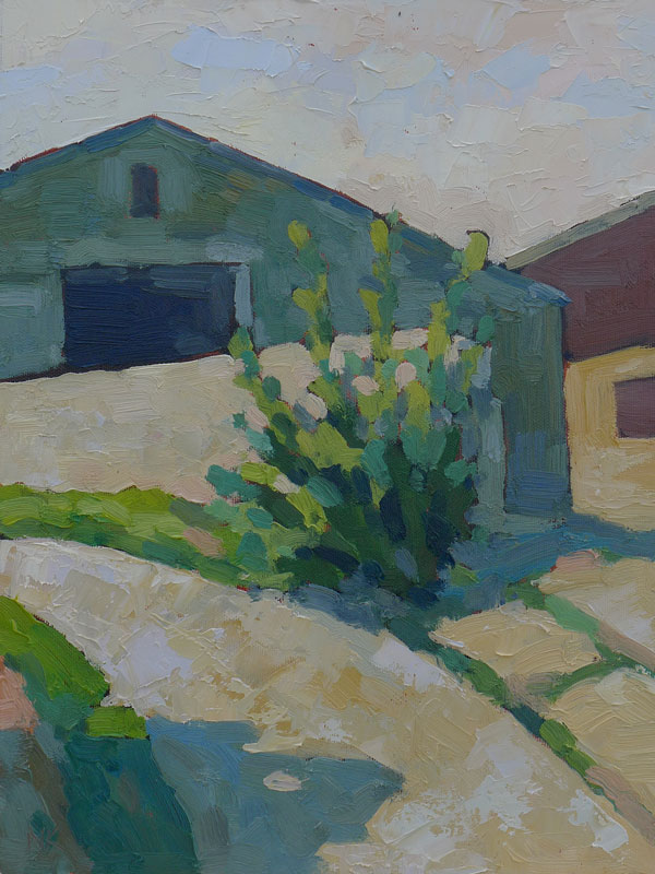 Cow barn in Altthymen, 40x30cm, oil