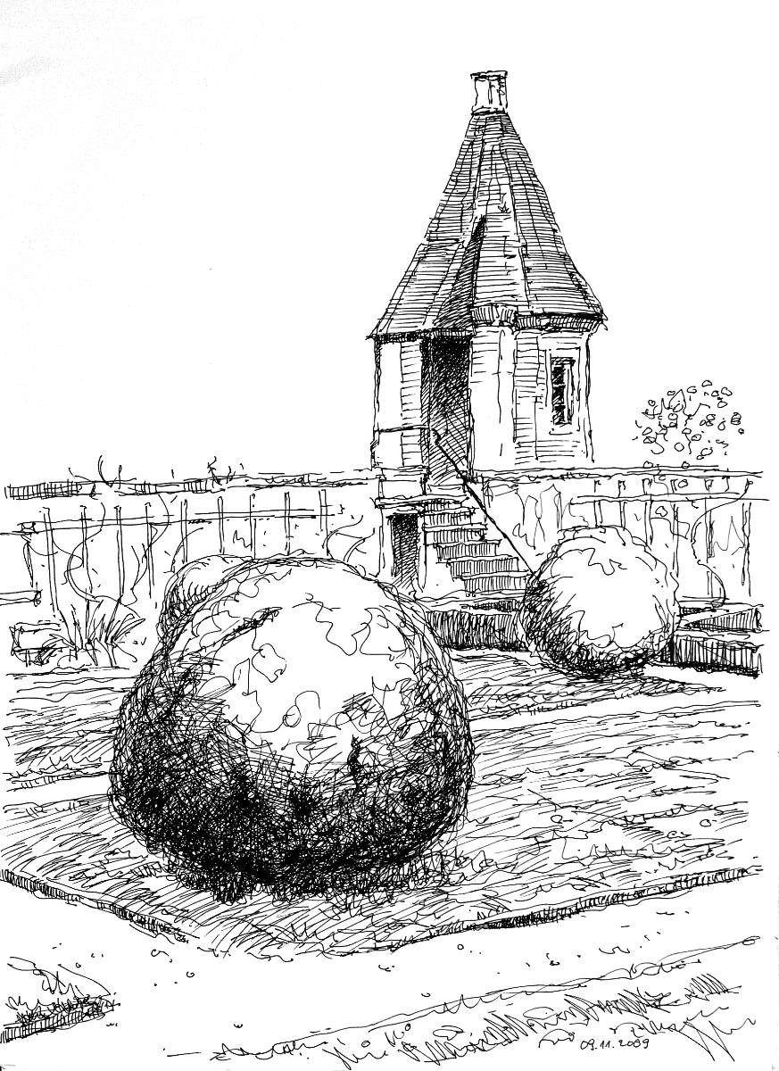 Gartenanlage, Tusche