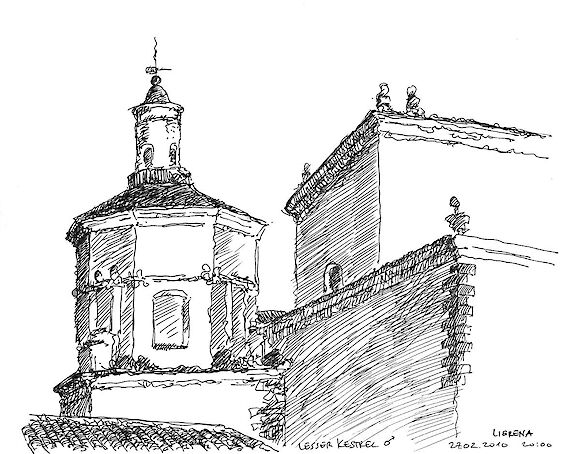 Church in Llerema, ink