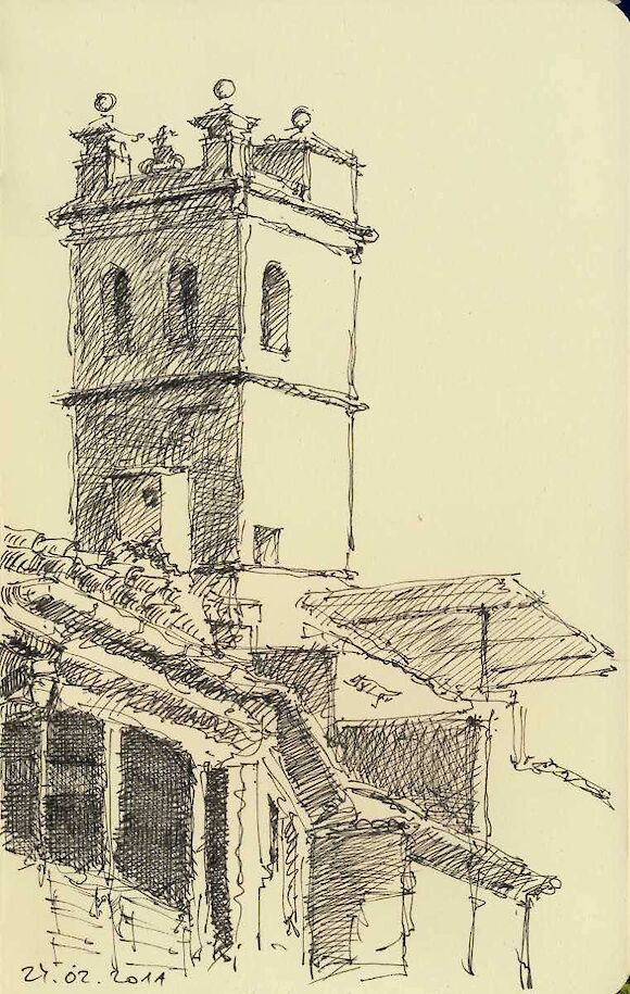 Turmgebilde, Kugelschreiber