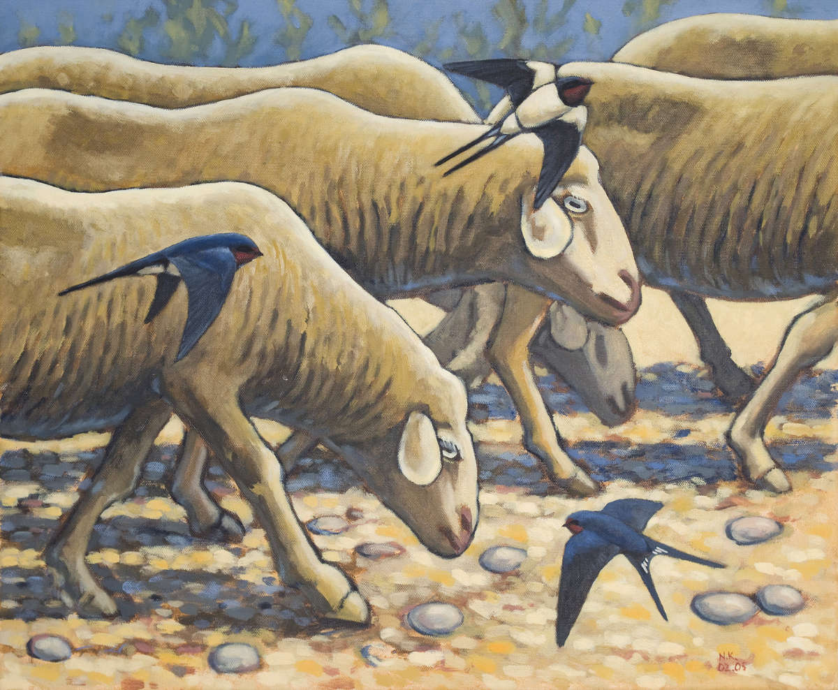 Schafe und Schwalben