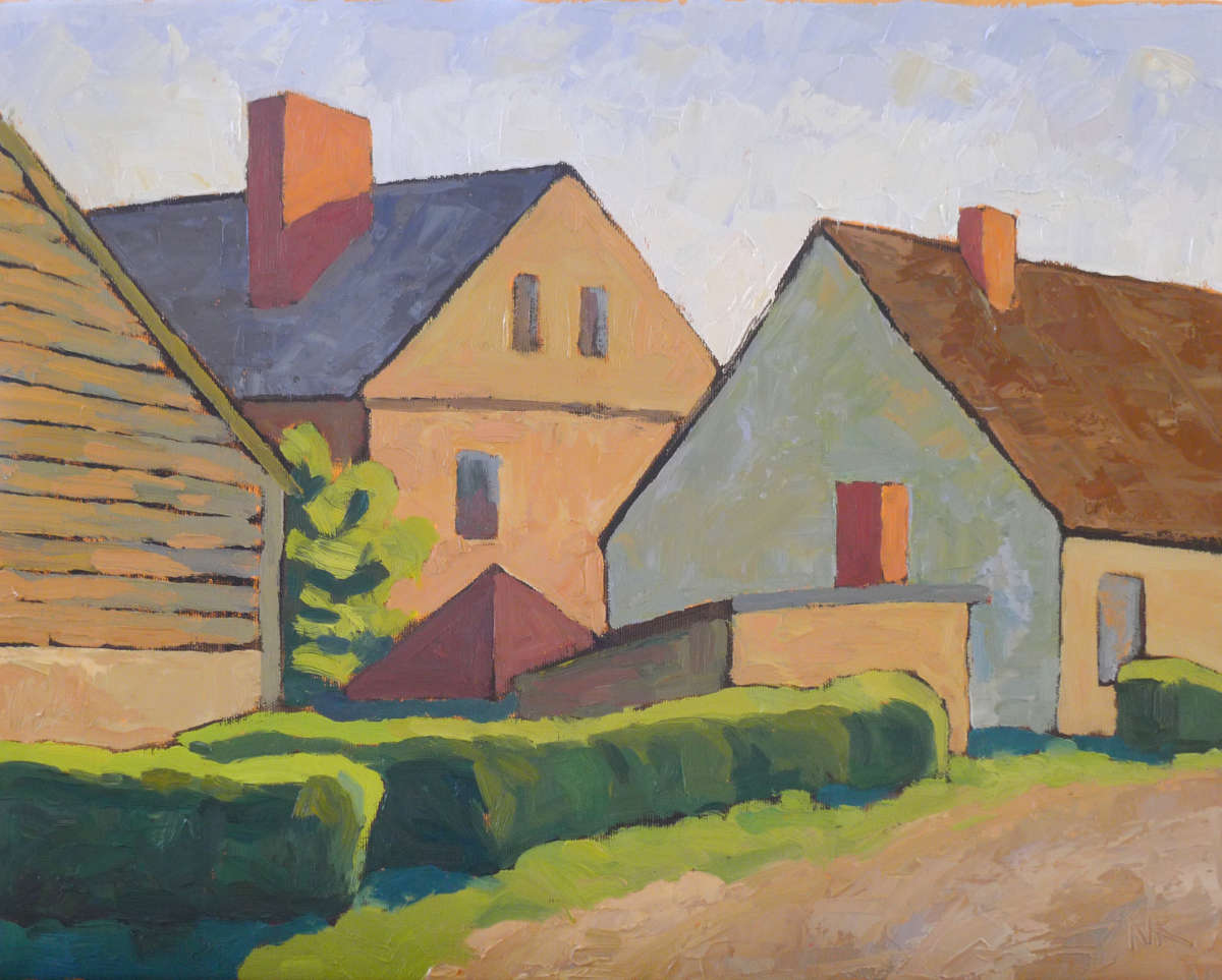 Altthymen Häuser, 40x50cm