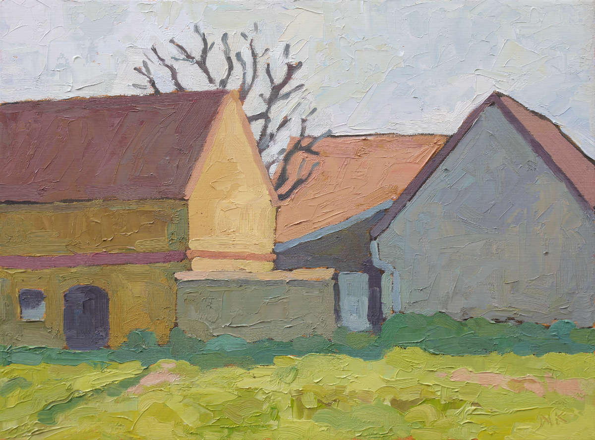 Uckermark Gehöft, 30x40cm