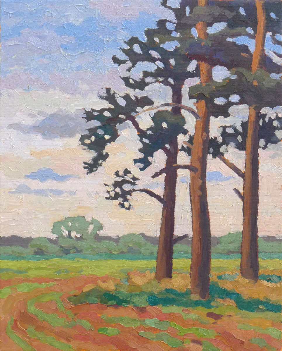 Pines near Bahnitz, 50x40cm, oil