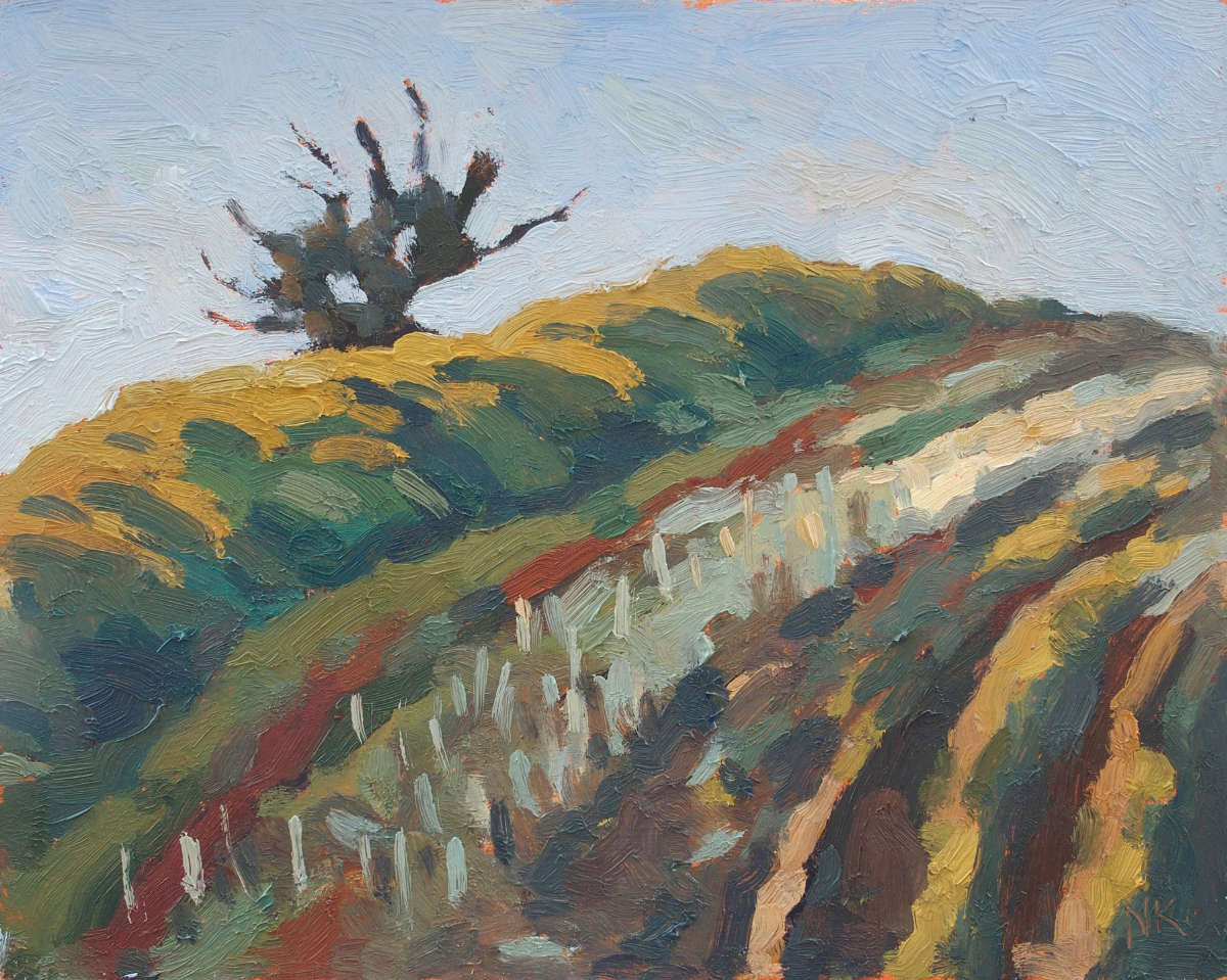 Stubble field on Rügen, 24x30cm