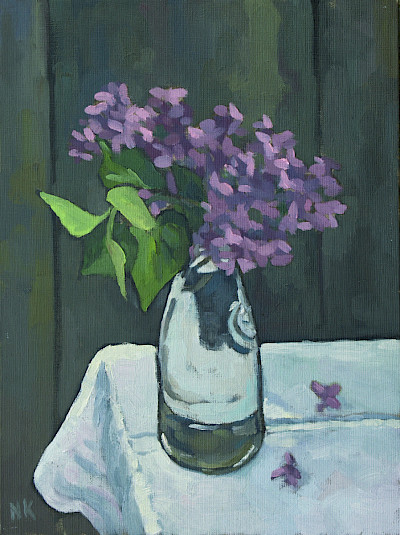 Lilac in bottle