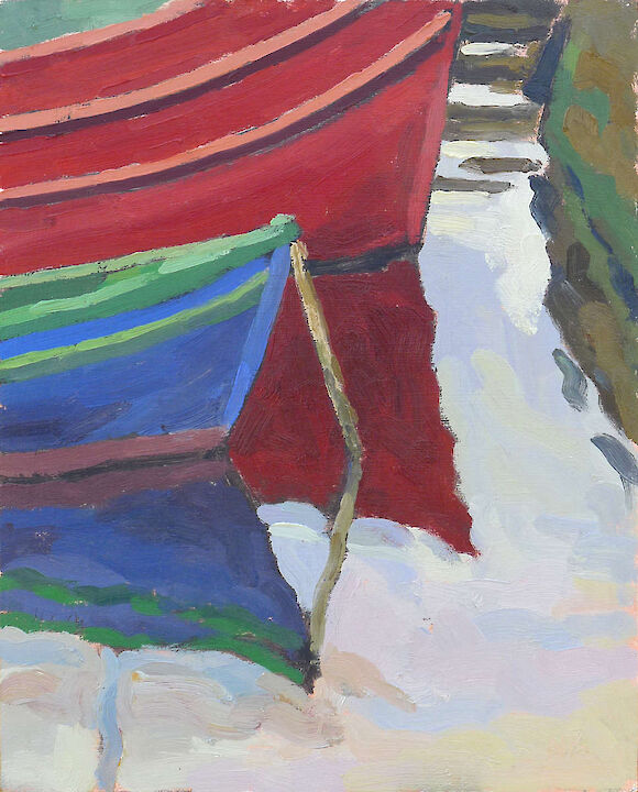 Boats in Courtown, 25x20cm