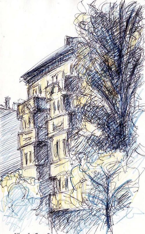 House and tree, Schreinerstraße