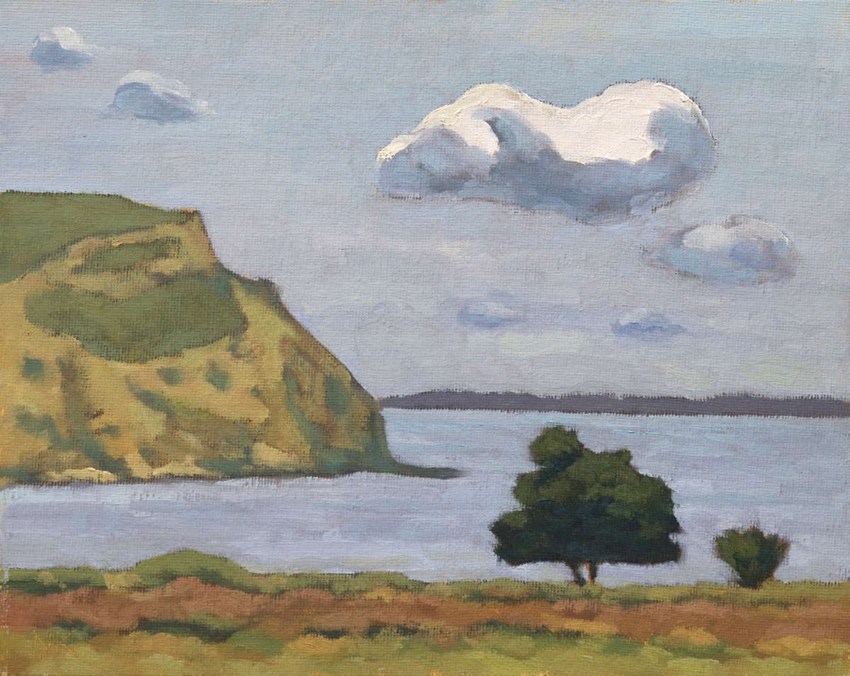 Blick auf Klein-Zicker mit Wolke