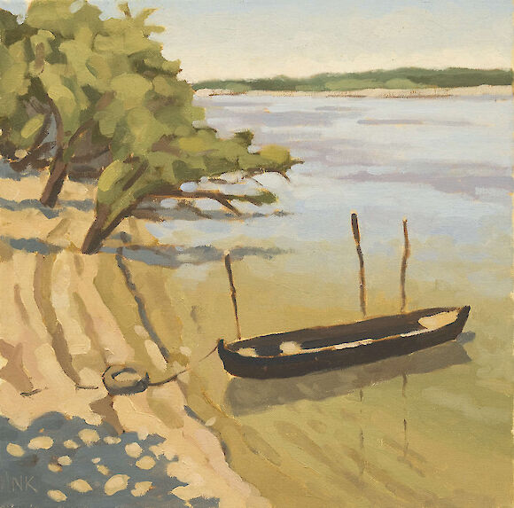 Boat on Danube river