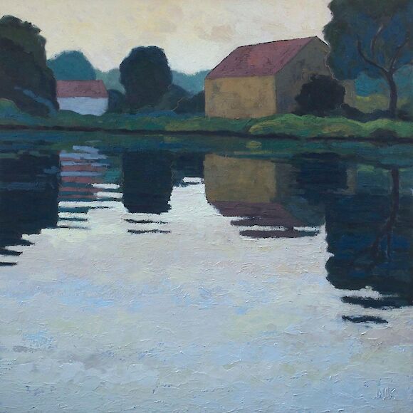 Reflections, 80x80cm, oil