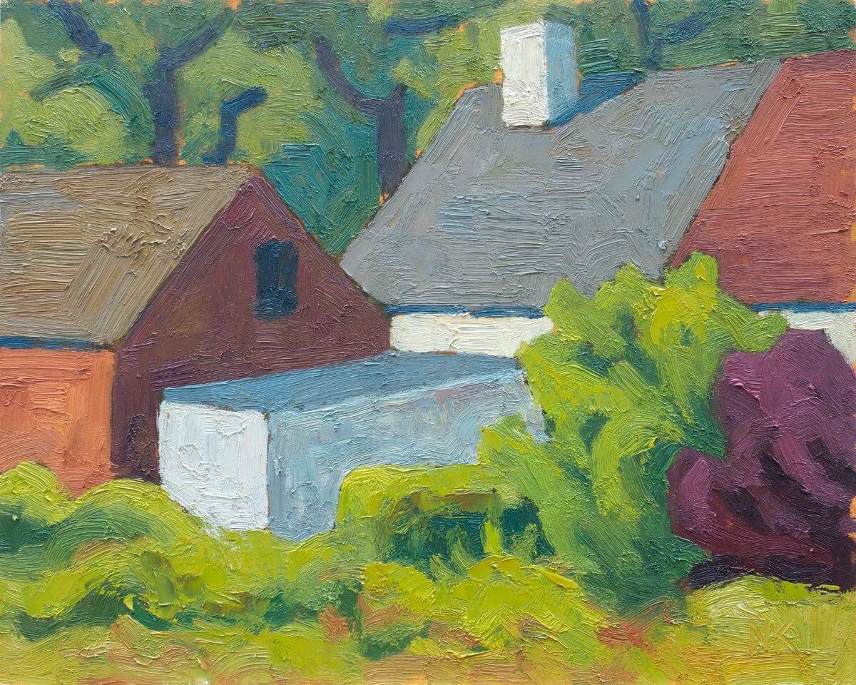 Backyards in Kłopotowo