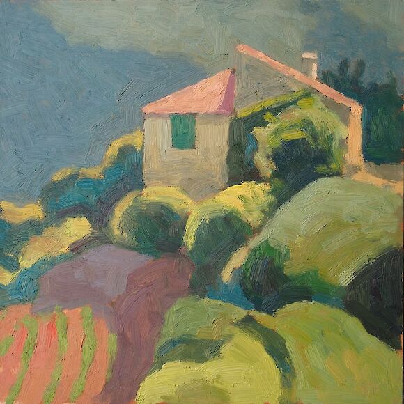 Castellaro house 30x30cm oil