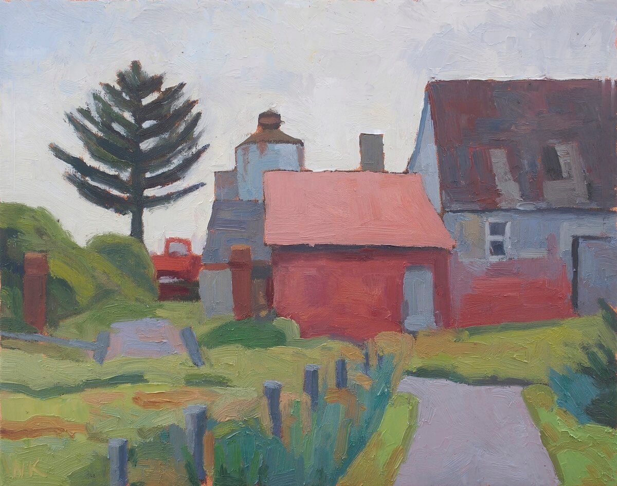 Buildings, 40x50cm, oil