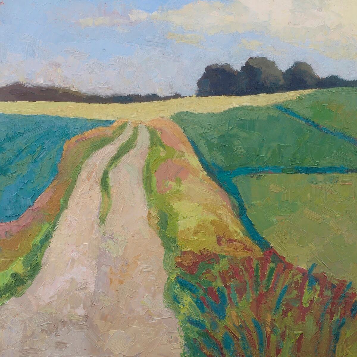 Field, square format II, 50x50cm, oil