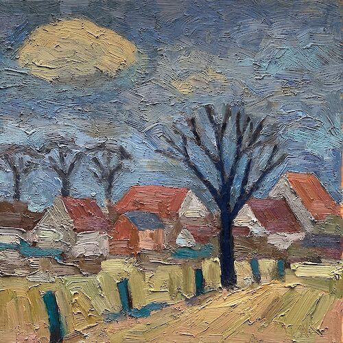 Fredersdorf 40x40cm, Öl