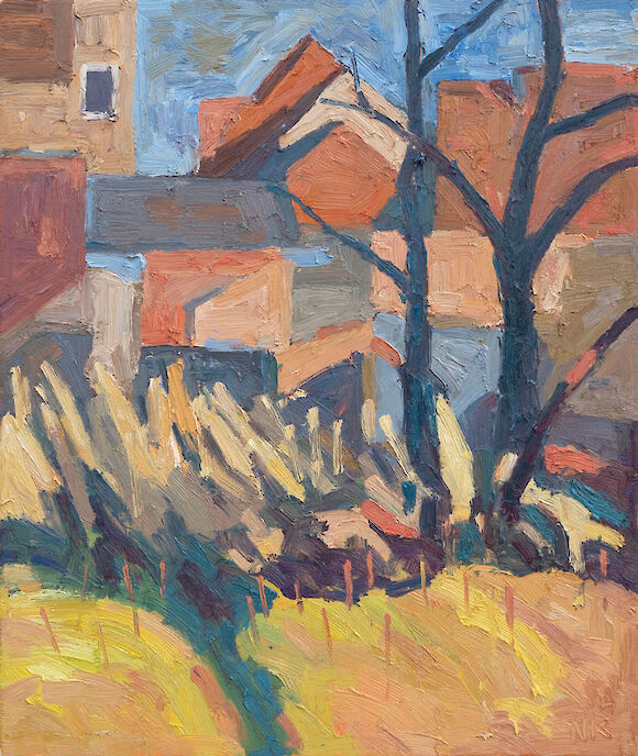 meadow and houses in Belzig