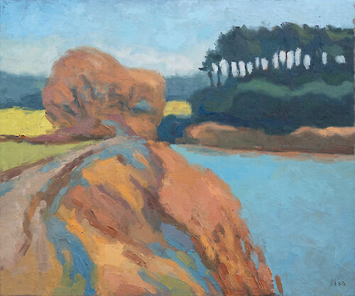 On a quarry pond